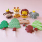 Jungle Safari Animal Cake Topper Decorations - 9 Pieces