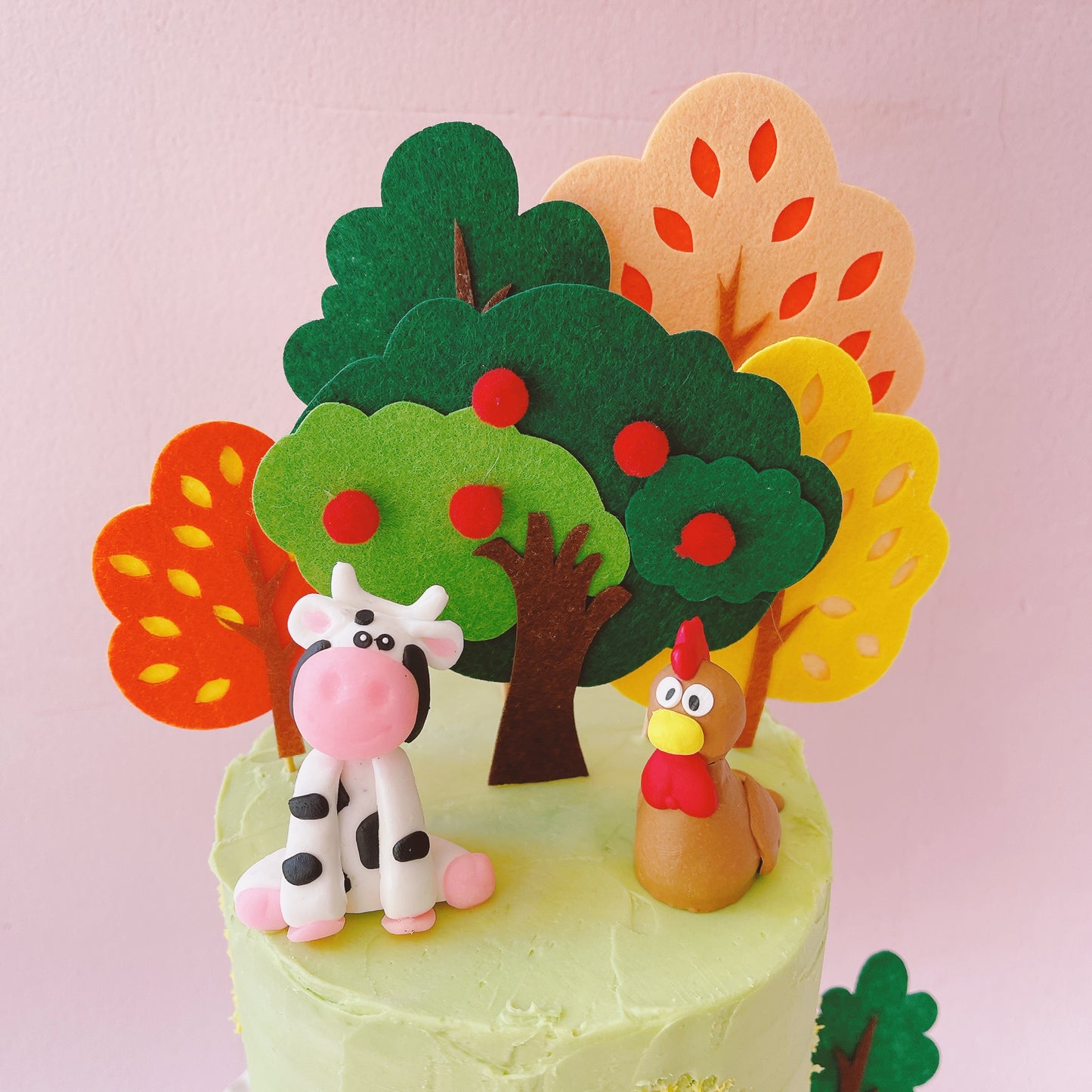 Farm Animal Cake Topper Decorations - 11 Pieces