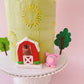 Farm Animal Cake Topper Decorations - 11 Pieces