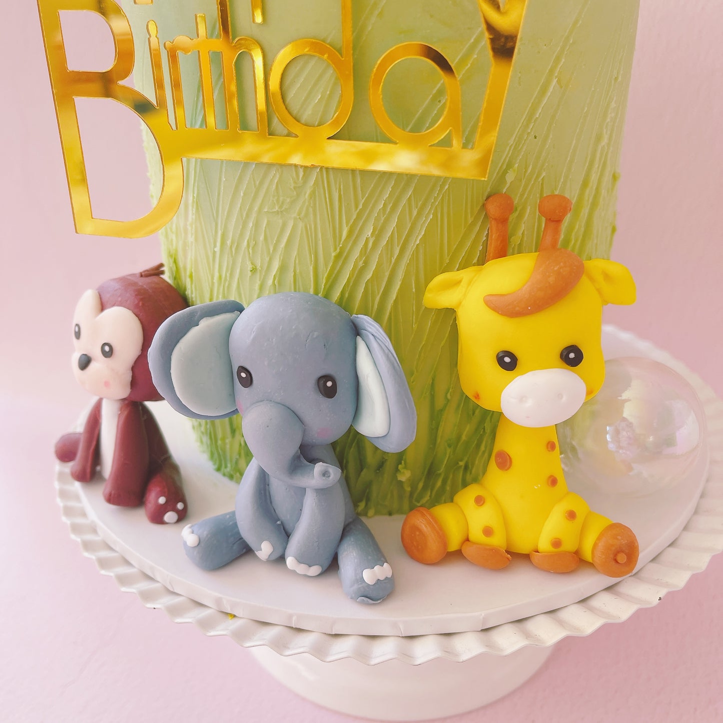 Jungle Animals Cake Topper Decorations - 9 Pieces