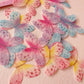 Edible Wafer Paper Butterflies Sabrina - Pinks, Yellows, Purples and Blues - 24 PreCut