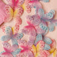 Edible Wafer Paper Butterflies Sabrina - Pinks, Yellows, Purples and Blues - 24 PreCut