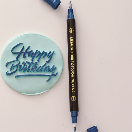 More Metallic Edible Markers Blue