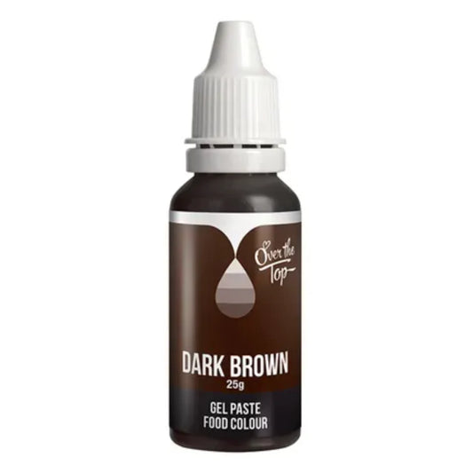 Over the Top Food Gel Colour - Dark Brown Chocolate  25g