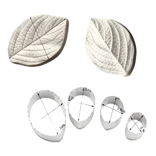 More Veiners Rose Leaves Cutters and Veiner - Set of 6 peices