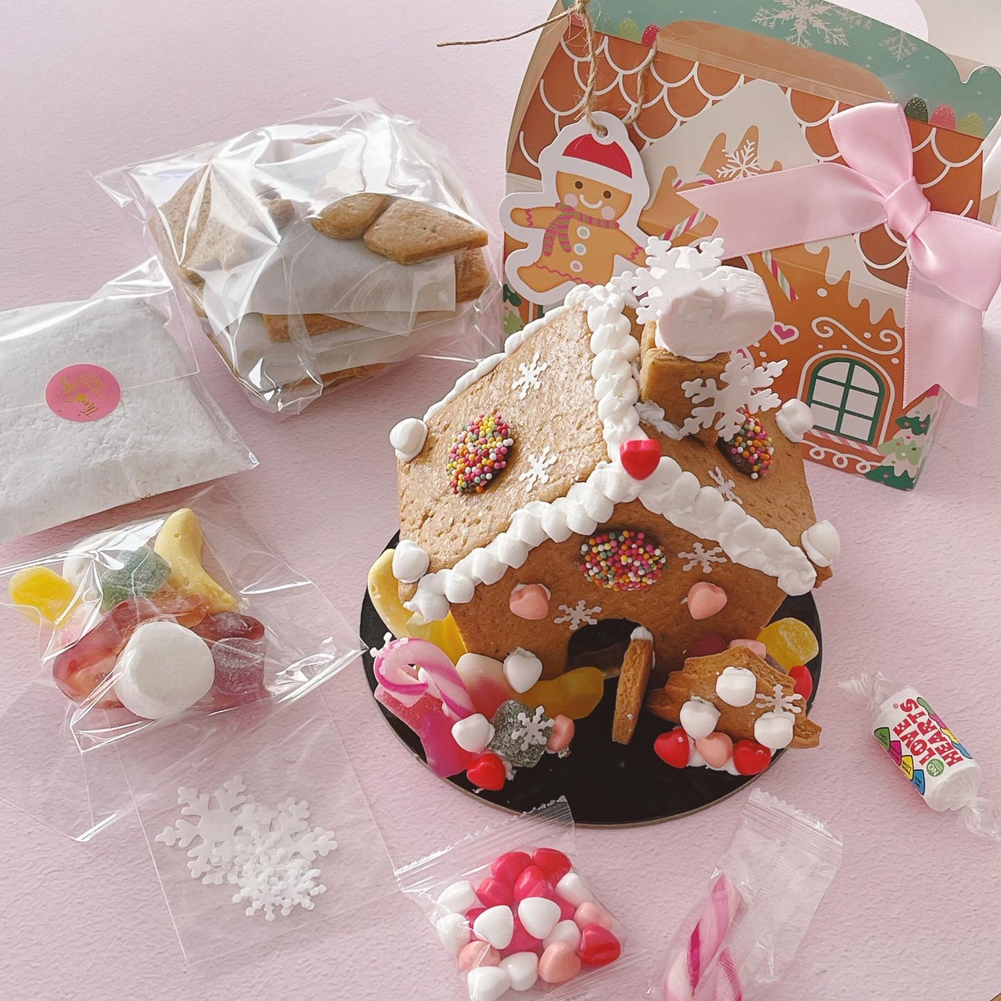 Christmas Pre-Order Bakes - Medium Gingerbread House Kits - Ready Baked - Ready to Decorate - Homebush West Pick Up