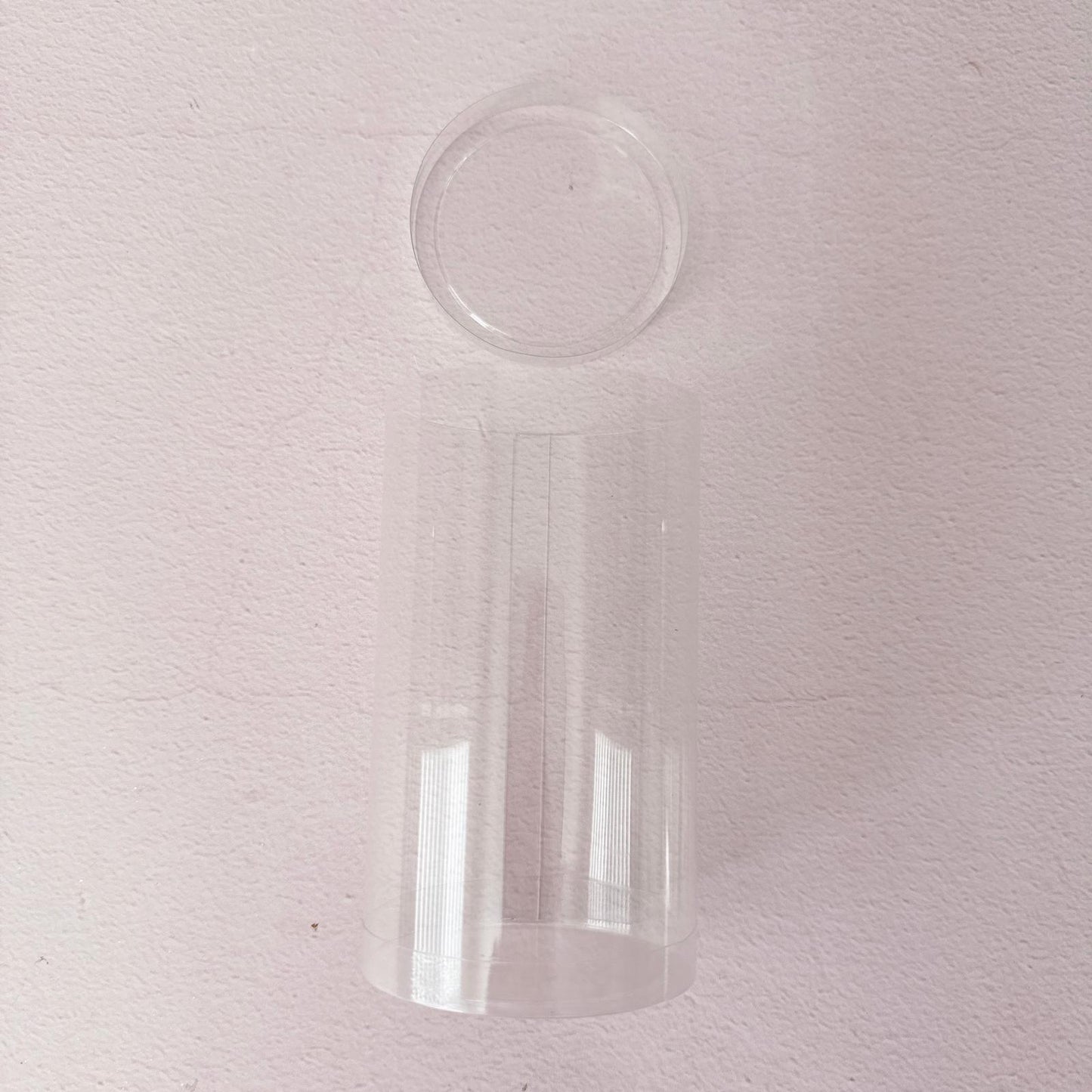 Clear Plastic Cylinder Tube with Lid 11cm x 6cm Box of 25 units