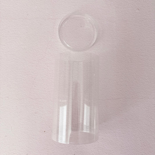 Clear Plastic Cylinder Tube with Lid 11cm x 6cm Box of 25 units