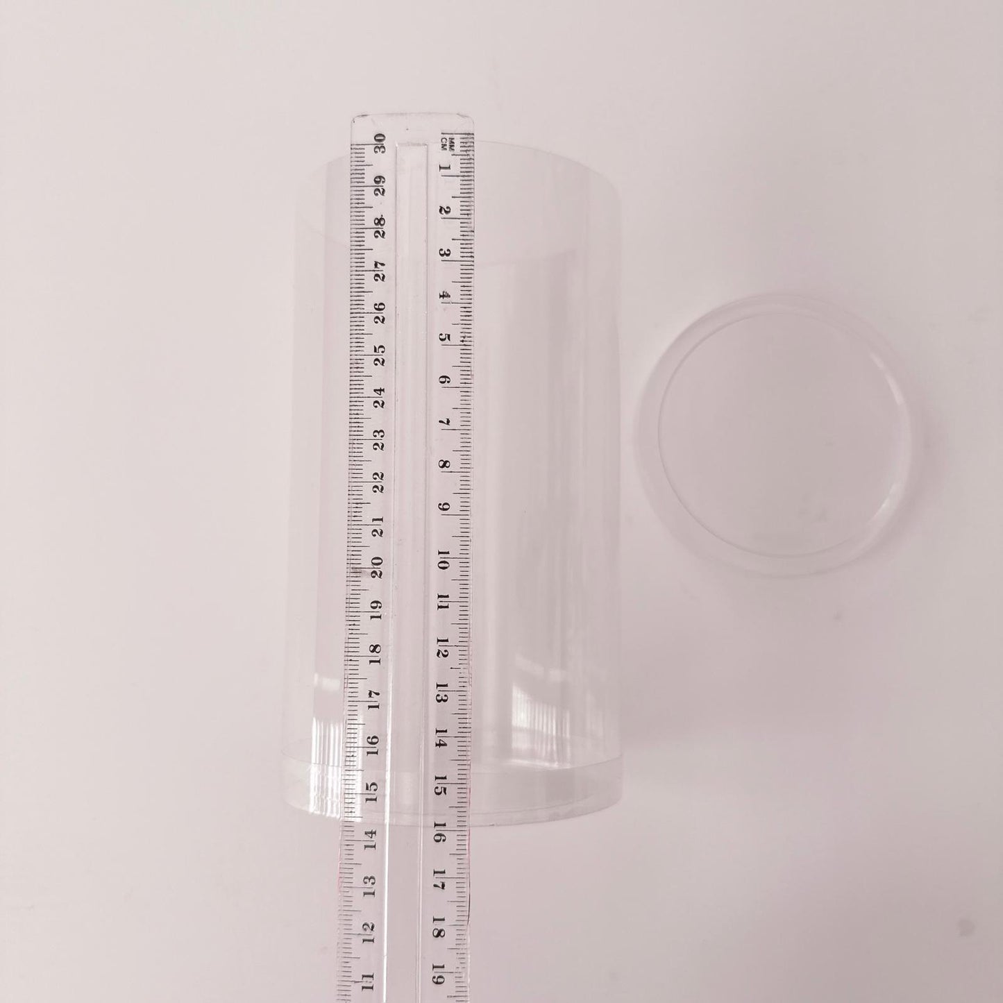 Clear Plastic Cylinder Tube with Lid 19cm x 9cm Box of 25 units