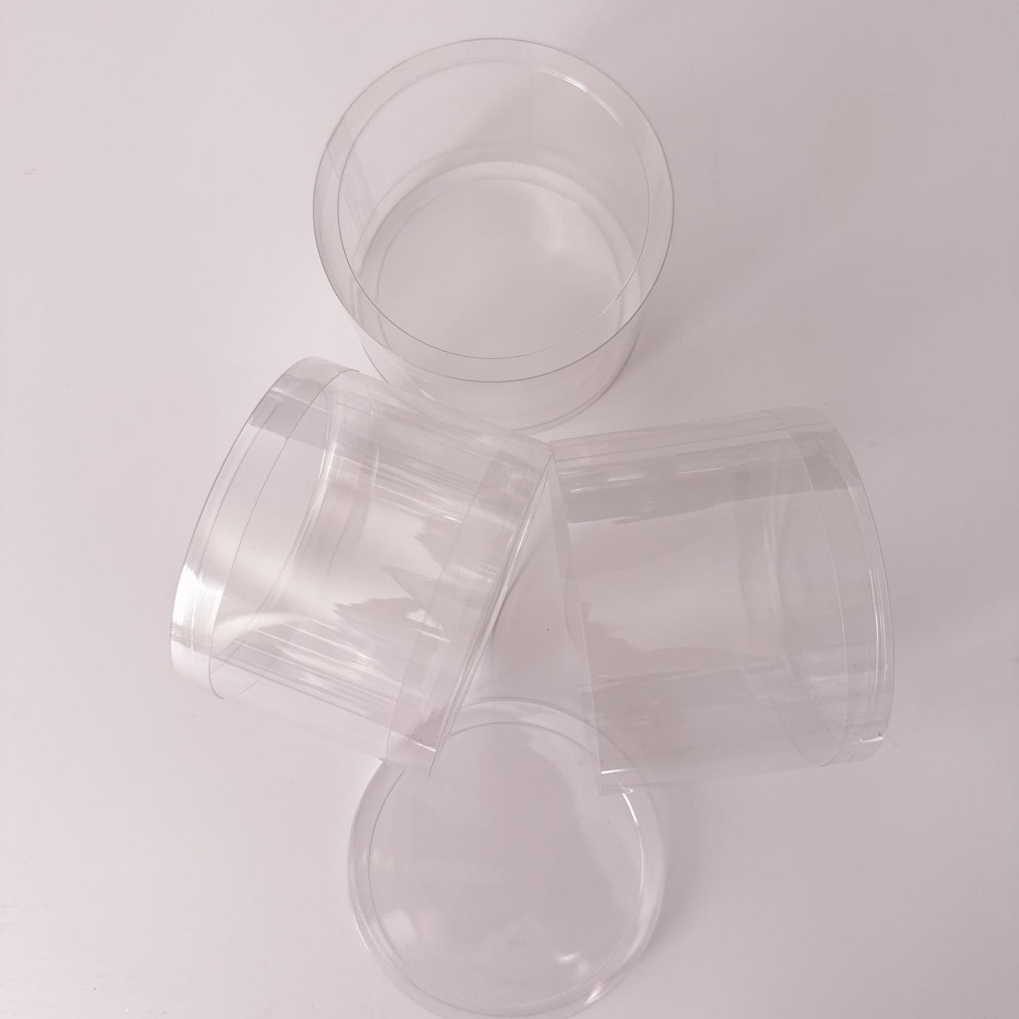 Clear Plastic Cylinder Tube with Lid 7cm x 8.5cm Box units