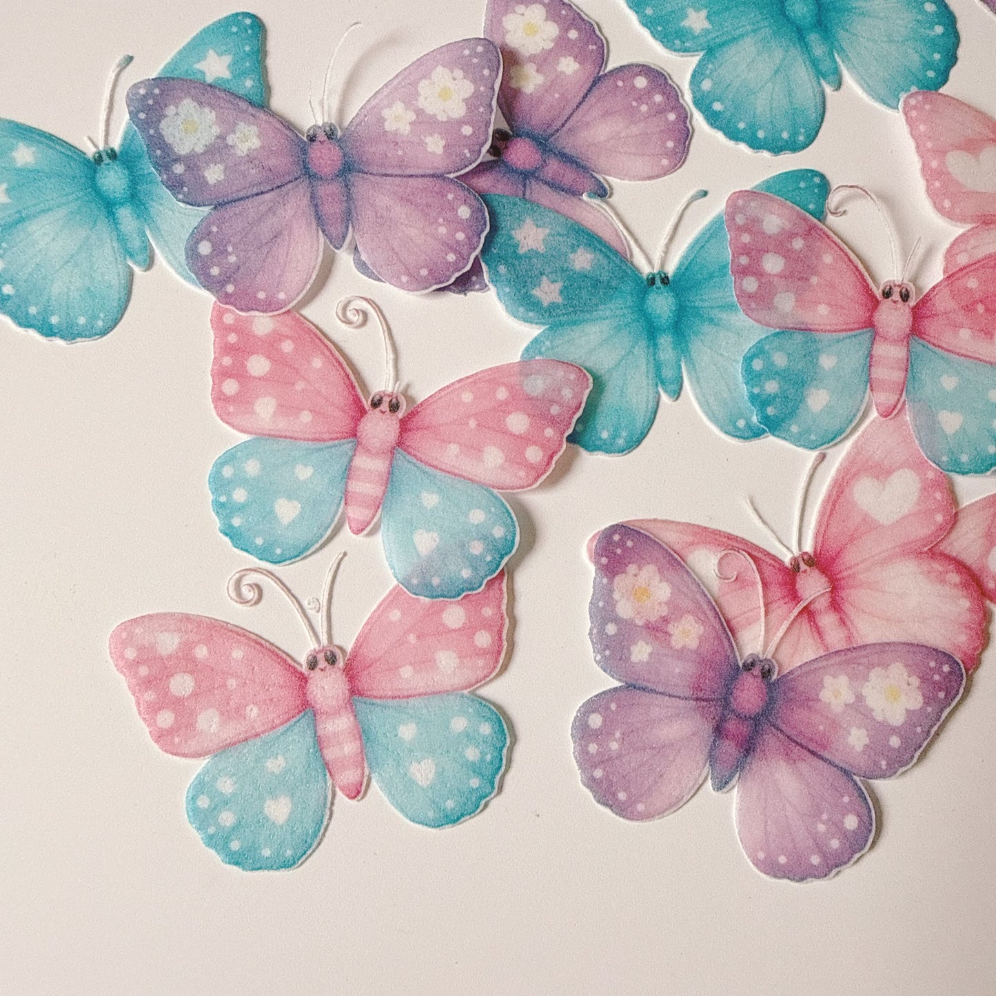 Edible Wafer Paper Butterflies Pastel Flutter Four - Pack of 24