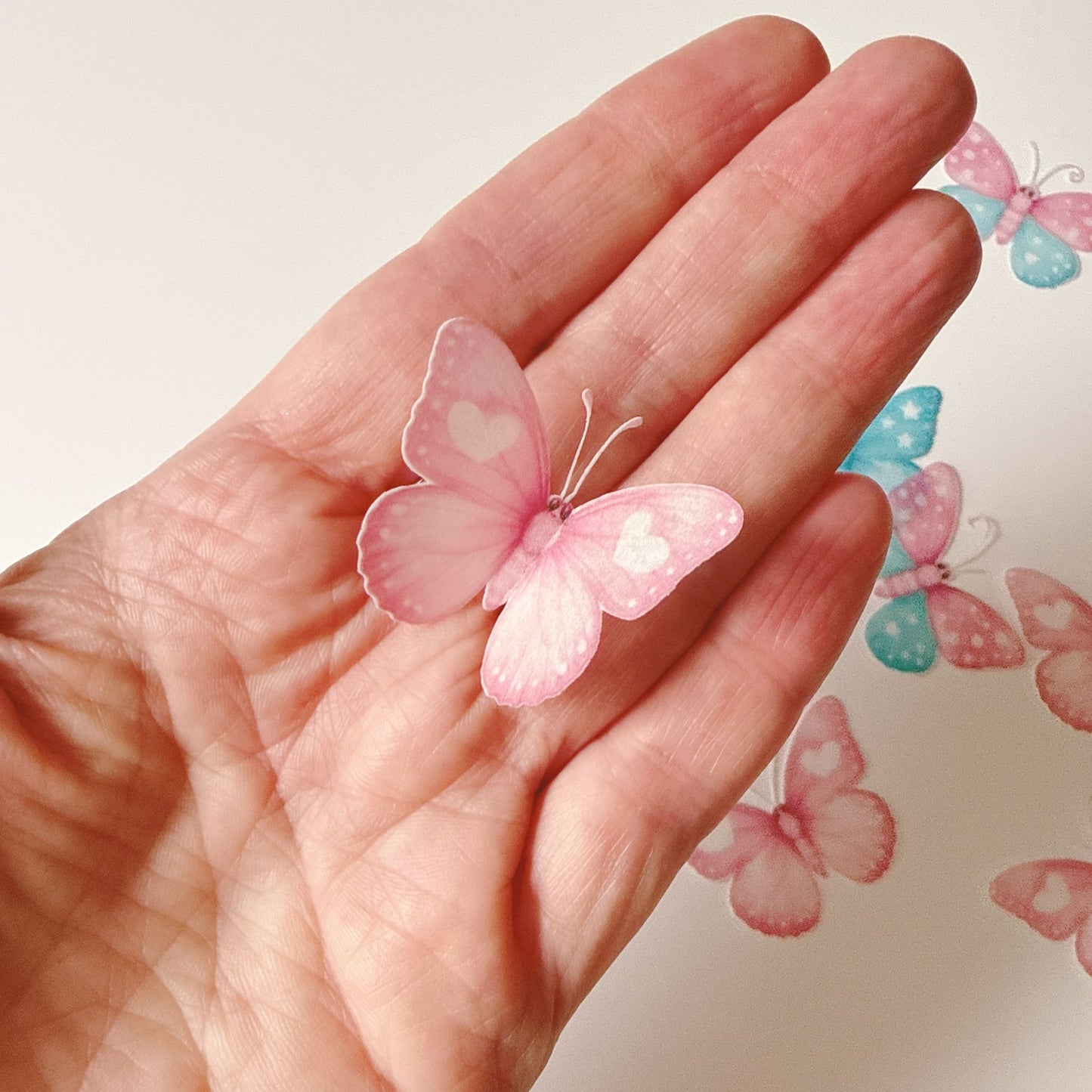 Edible Wafer Paper Butterflies Pastel Flutter Four - Pack of 24