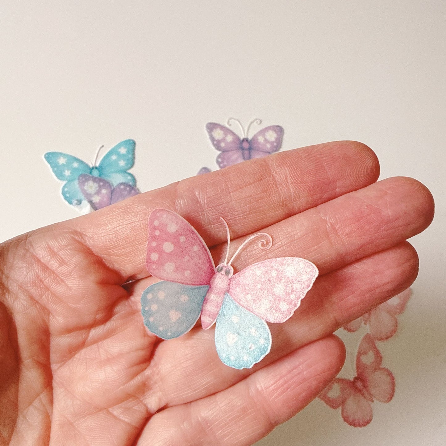 Edible Wafer Paper Butterflies Pastel Flutter Four - Pack of 24