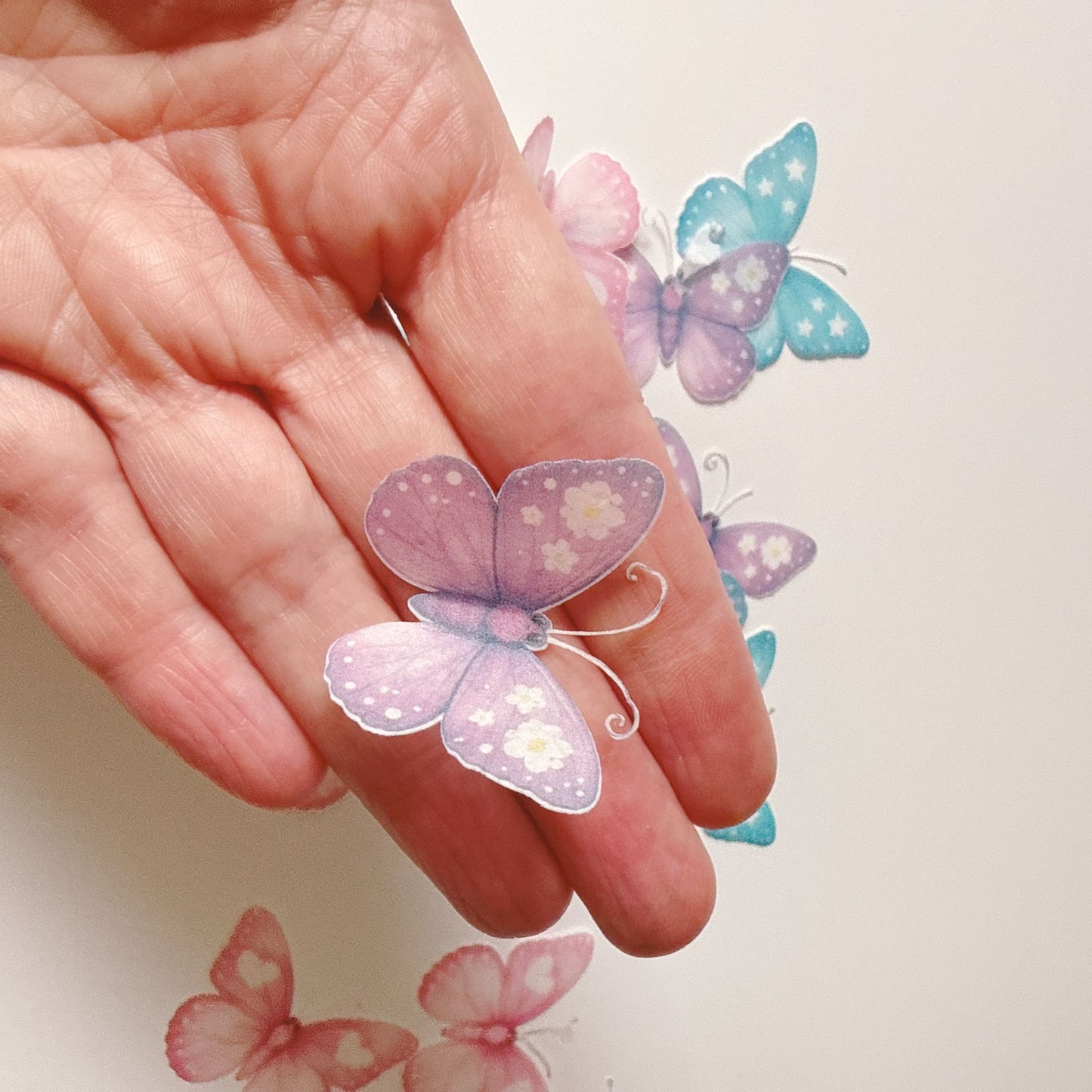 Edible Wafer Paper Butterflies Pastel Flutter Four - Pack of 24