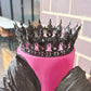 Black Diamante Crown Tiara Cake Topper - Drama to the max!
