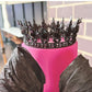 Black Diamante Crown Tiara Cake Topper - Drama to the max!
