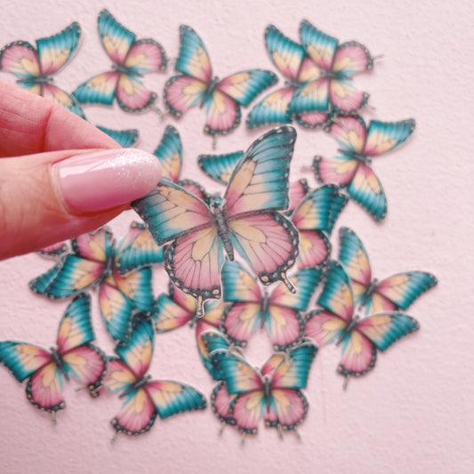 Edible Wafer Paper Butterflies Rosies - Pack of 24 - 4cm wide