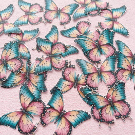 Mini Edible Wafer Paper Butterflies Rosies - Pack of 36 - 2.5cm wide