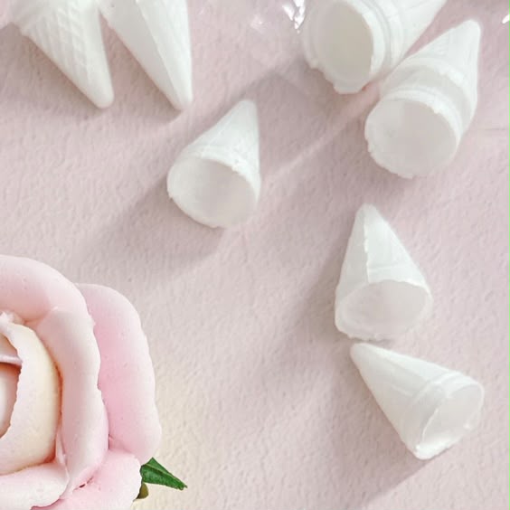 More Wafer Waffle Cones for Edible Buttercream Rose Buds - Pack of 40