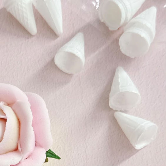 More Wafer Waffle Cones for Edible Buttercream Rose Buds - Pack of 40