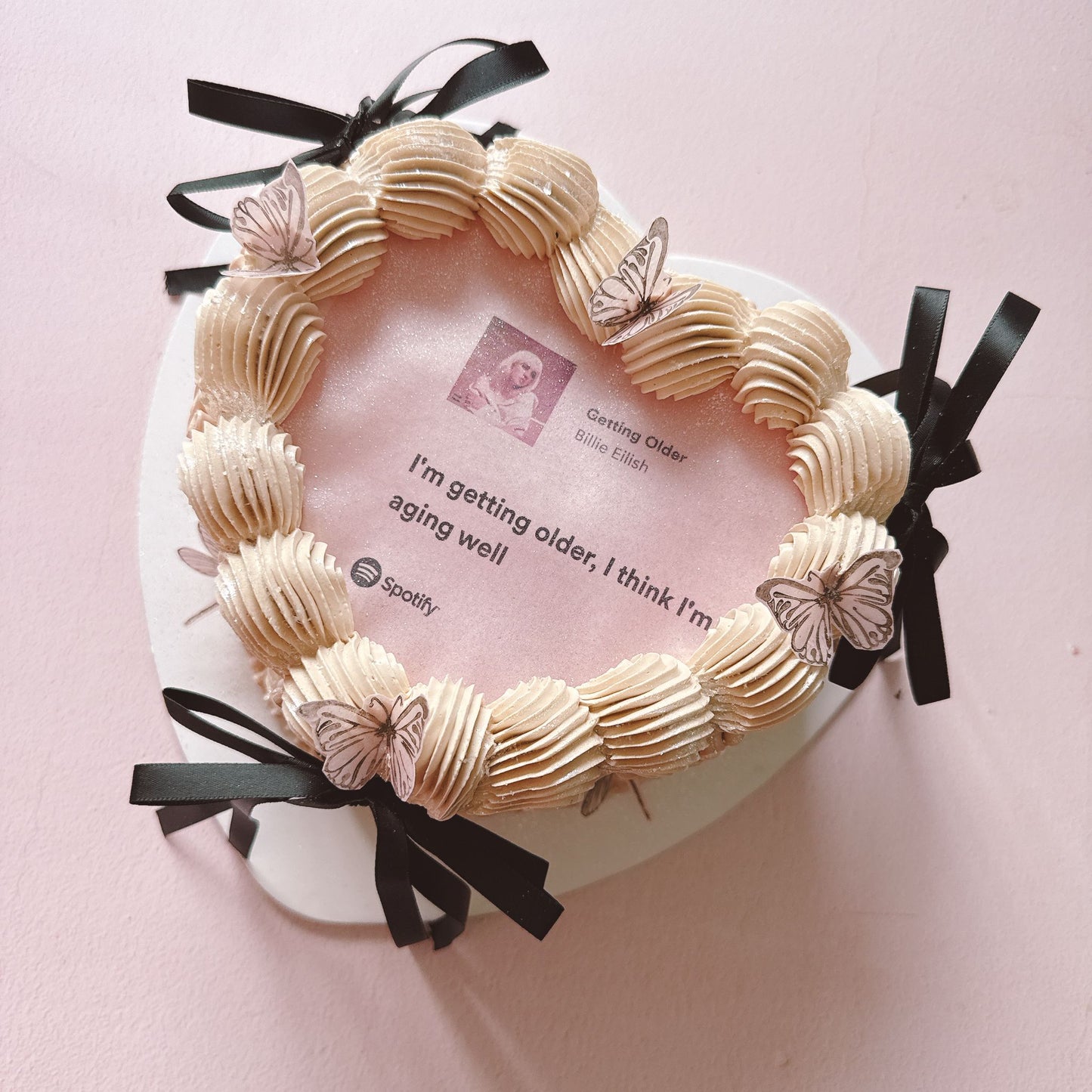 Heart Shaped Cake Presentation Boards - White  - 10"