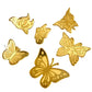 Acrylic Cupcake Topper Charms - Gold Butterflies 6pc