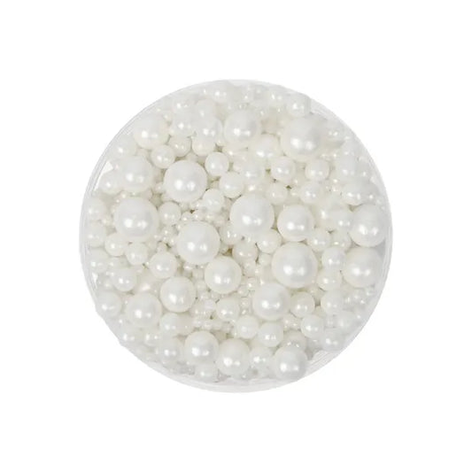 Bling Sprinkles Medley Pearl White Balls 65 Grams OTT