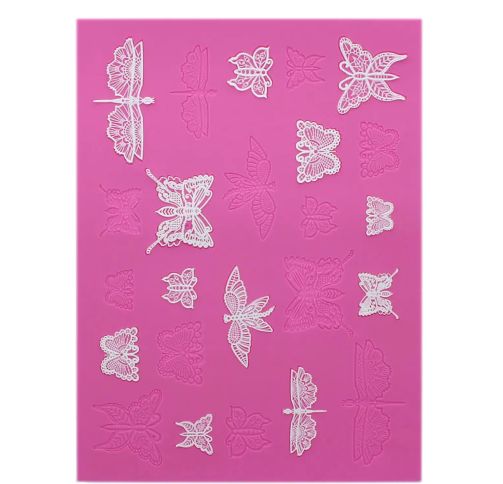 Butterflies Silicone Lace Mat by Claire Bowman