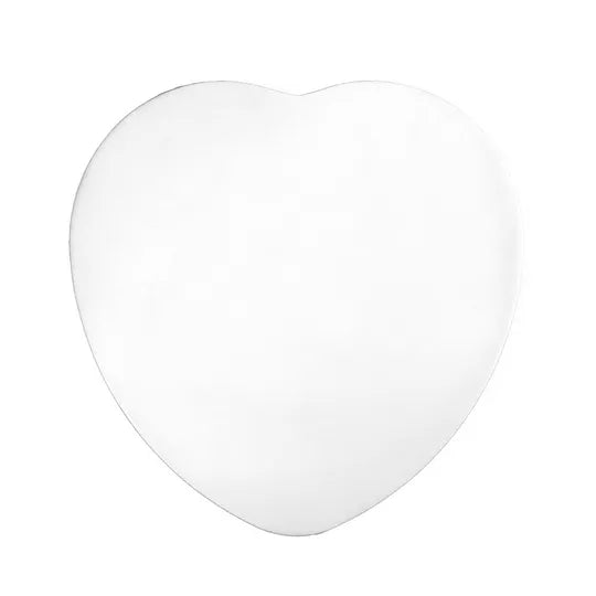Masonite/MDF Heart Shaped Cake Presentation Boards - White  - 12" 30cm