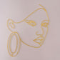 Abstract Gold Acrylic Lady Face Fropper