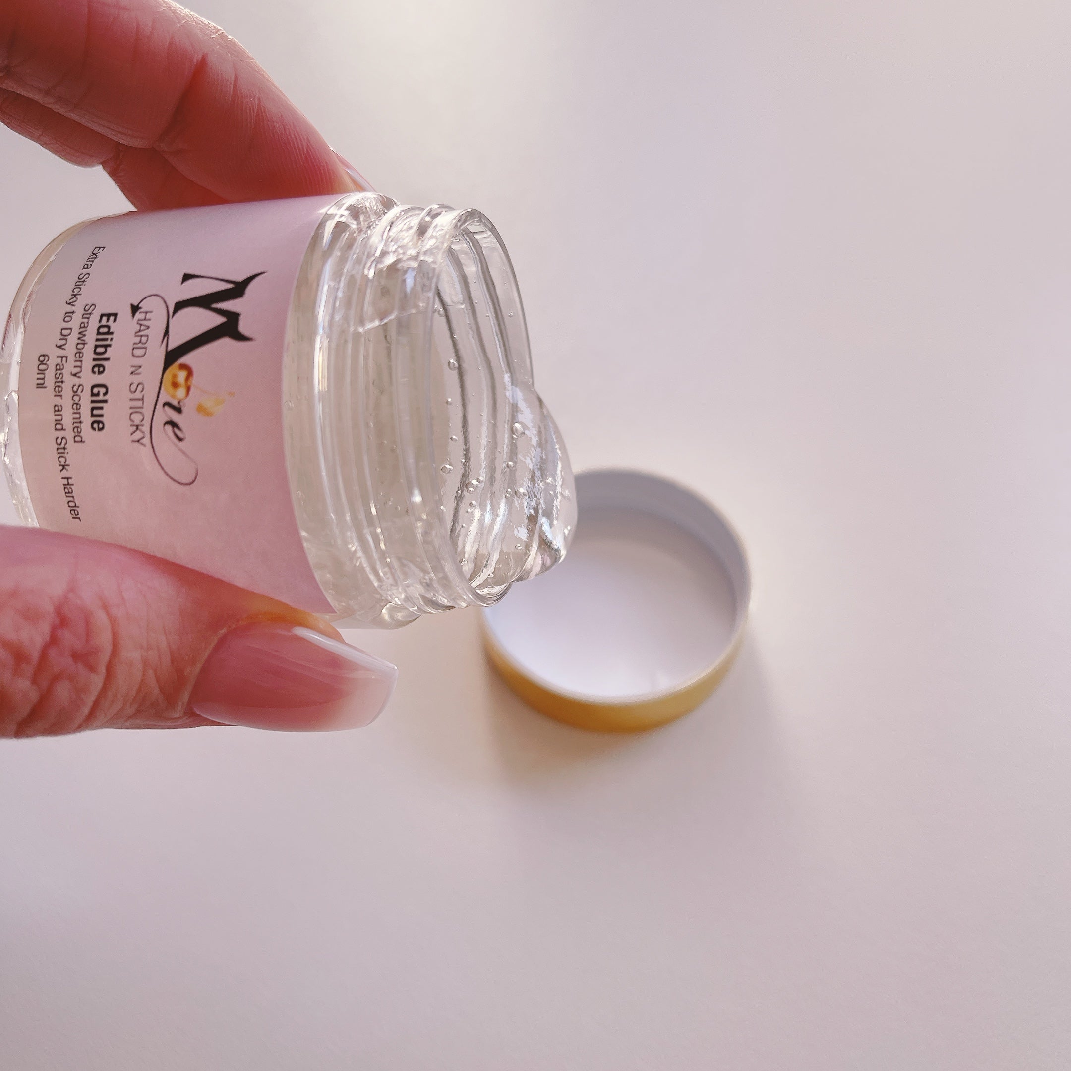 More Hard n Sticky Thick Strawberry Edible Glue 60ml Jar – Moreish Cakes