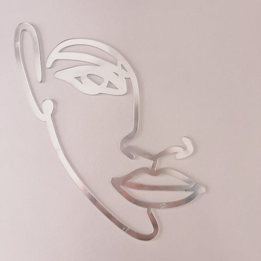 Abstract Silver Acrylic Face Fropper