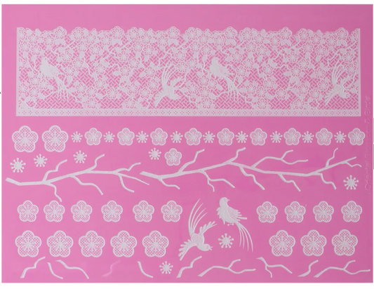 Oriental Blossom Silicone Lace Mat by Claire Bowman