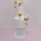 Spacemen Cake Topper Decorations Gold Set - 24 Pieces