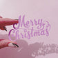 Merry Christmas Topper/Fropper - Purple  - 9cm