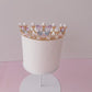 Pearl, Diamante and Butterflies Crown Tiara Cake Topper