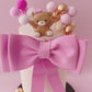 Baby Pink Teddy Bears Cake Topper Decorations Set - 20 Pieces