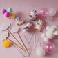 Unicorn Balloon Cake Topper Decorations Set - 17 Pieces