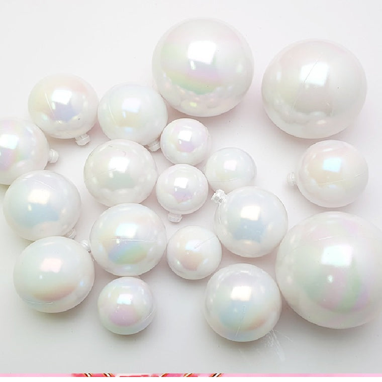White Clear Cake Balls - Set of 12