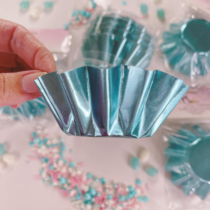 More Cuppies Powder Puff Blue Foil (Select from Pack Sizes)\