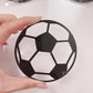 Black Acrylic Soccer Ball Topper/Fropper 10cm Pack of 6