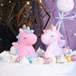 Pack of 2 Rubber Unicorn Cake Toppers