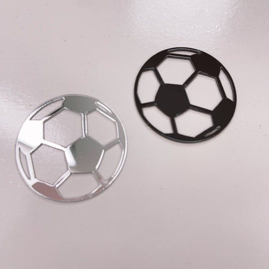 More Charms Acrylic Soccer Ball Toppers 4cm - Pack of 6