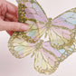 Giant Wafer Paper Butterflies in Pastels and Gold - Set of 2