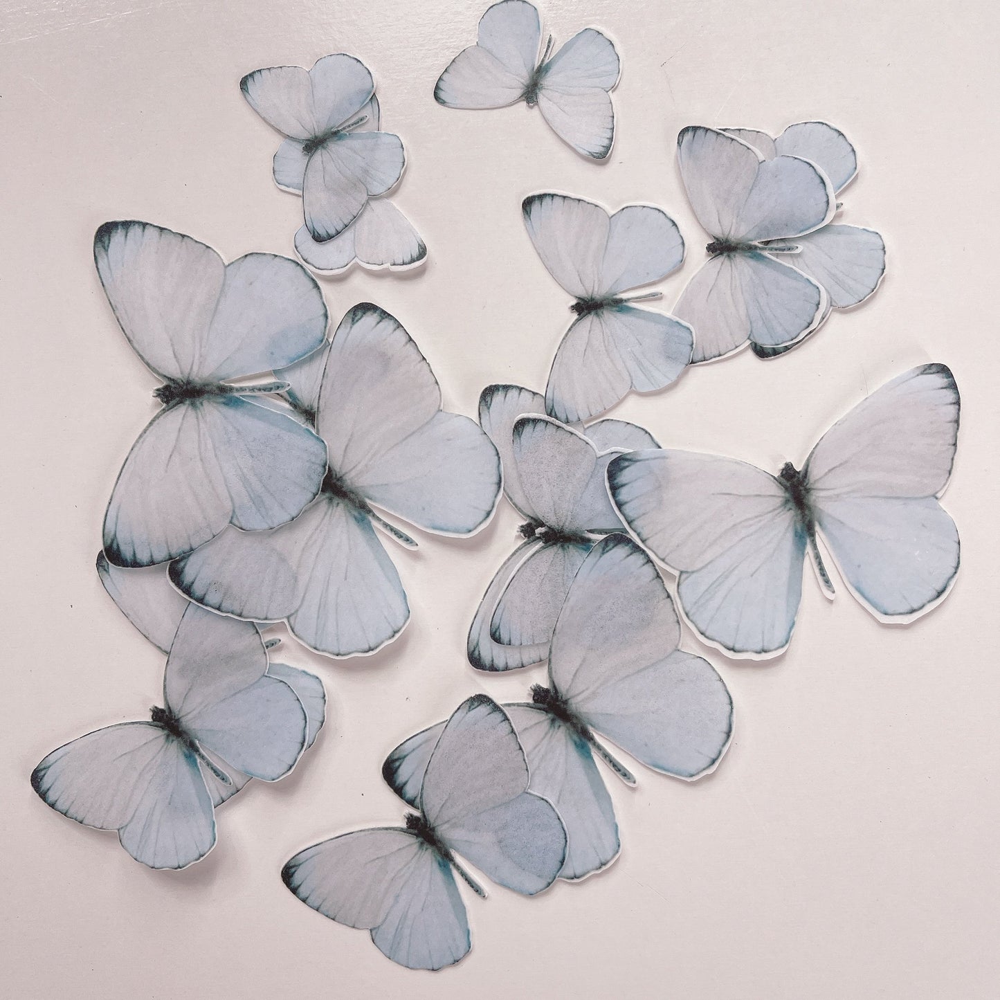 Wafer Paper Butterflies Pretty In Blue 24 PreCut Edible