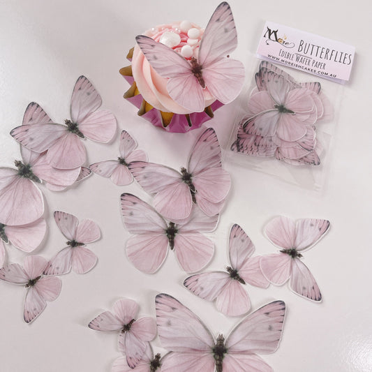 Wafer Paper Butterflies Lilac Pink 24 PreCut Edible