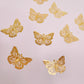 More Decos Sweet Butterflies 2.6cm x 3.8cm35mm Gold, Satin Gold or Silver Wing Span Pack of 10