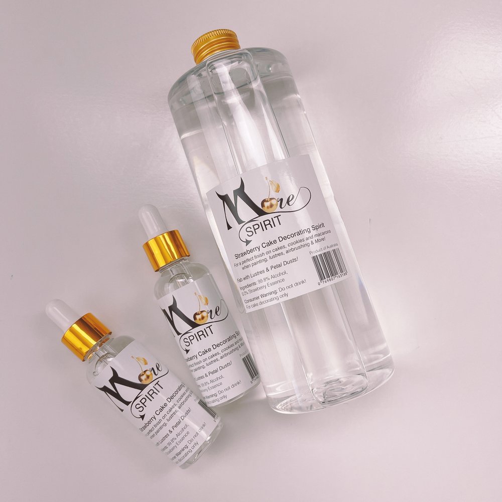 More Spirit Edible Strawberry Scented Cake Decorating Spirit 99.8% 50ML, 100ml and 500ml