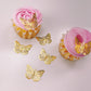 More Decos Sweet Butterflies 2.6cm x 3.8cm35mm Gold, Satin Gold or Silver Wing Span Pack of 10