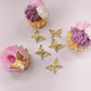 More Decos Filagree Gold, Antique Gold, Silver  or Mixed Arched Butterflies 2.6cm x 4cm Wing Span Pack of 10